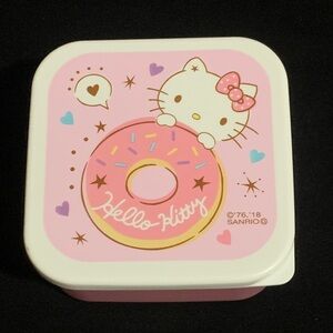 NWOT Hello Kitty Donut Plastic Food Container Rare from Japan